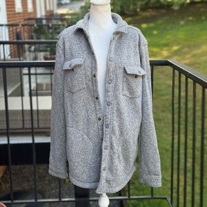 L. L. Bean Men's Gray Button-Up Jacket Size Medium Tall